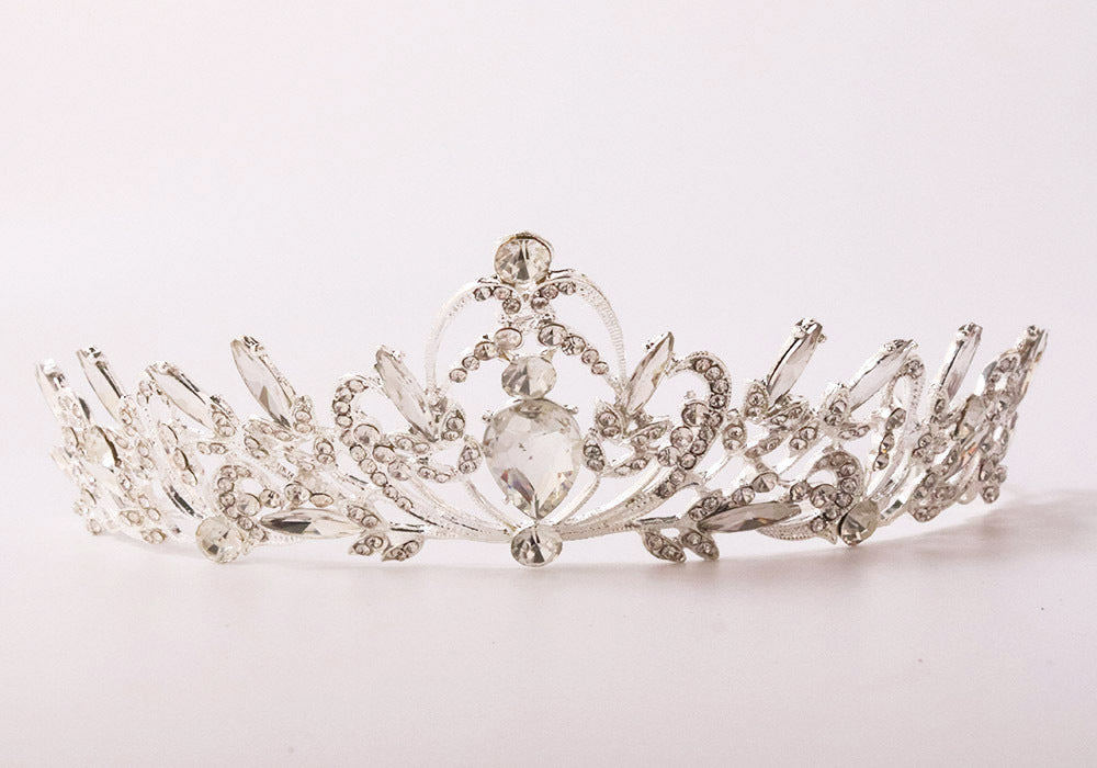 Ladies Elegant Headband with Floral Decorations and Rhinestones Stornfield