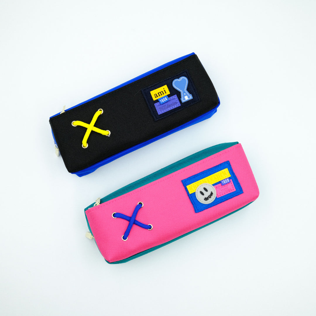 Trendy Canvas Zippered Pencil Case