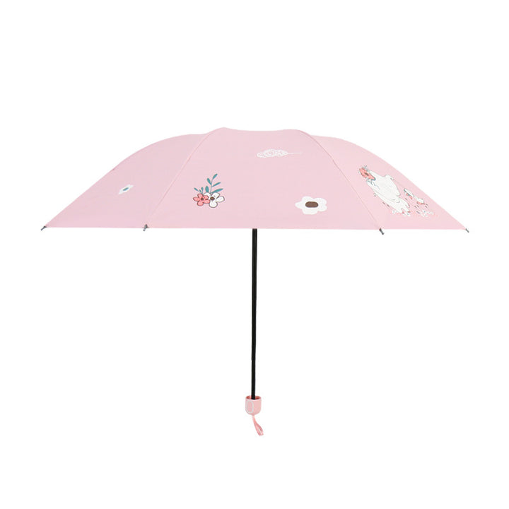 Women Folding Umbrella with Cute Elephant Design Stornfield