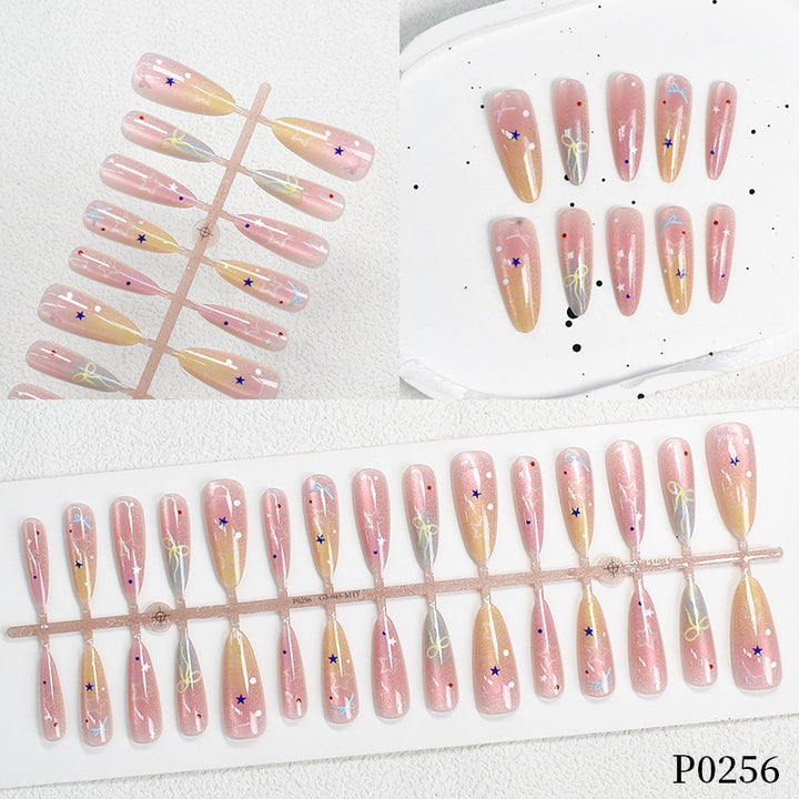 Colorful Patterned Press-On Nail Art Set Stornfield