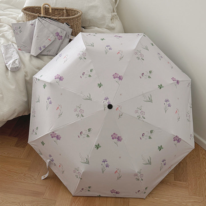 Ladies Folding Umbrella with Elegant Flower Design Stornfield