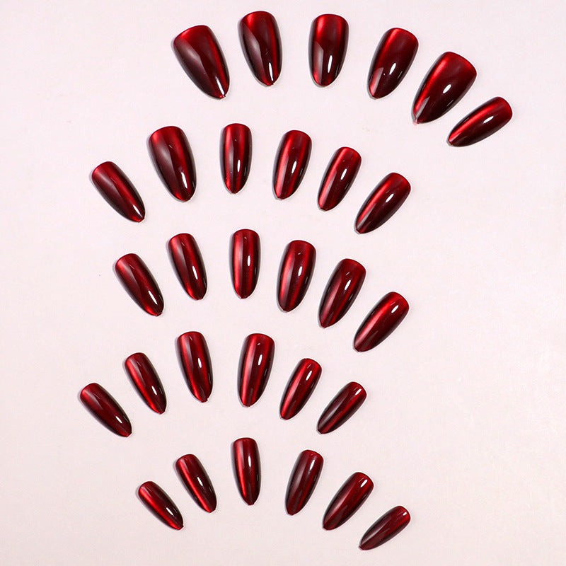 Glossy Almond-Shaped Press-On Nail Set Stornfield