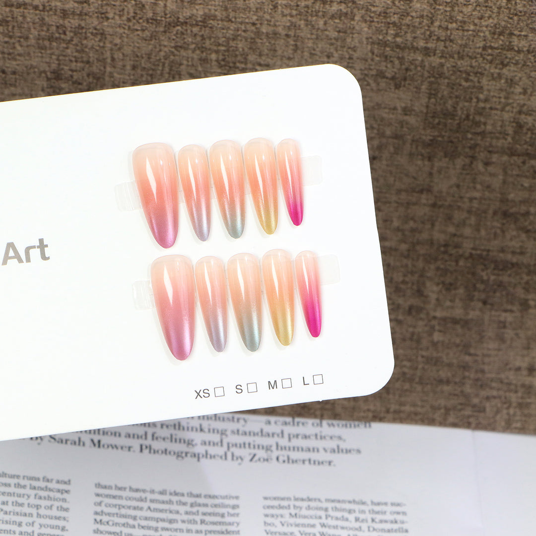 Ombre Gradient Press-On Nail Design Stornfield
