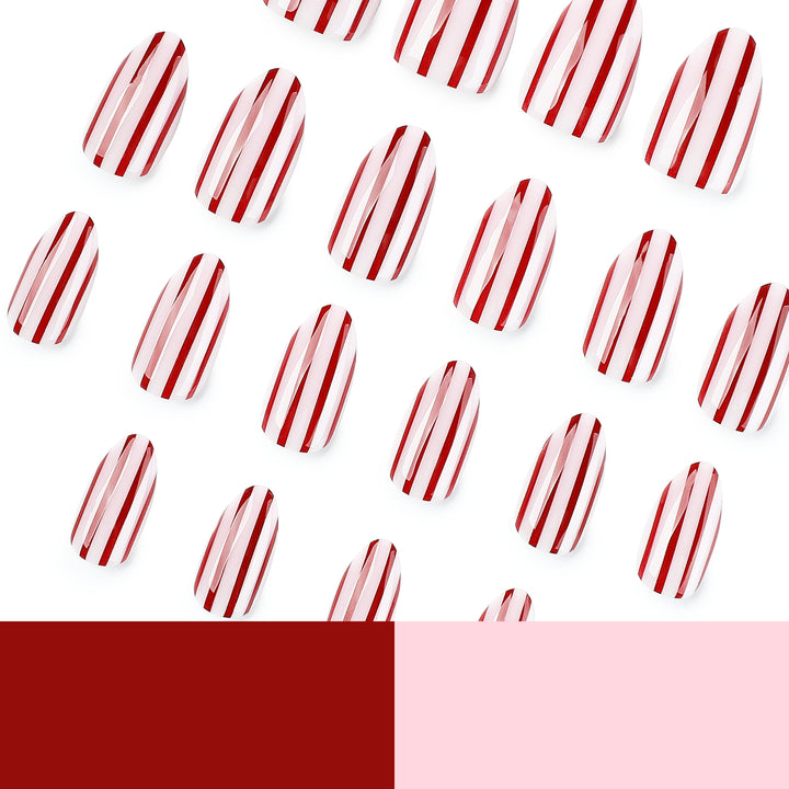 Artistic nail art with striped design Stornfield