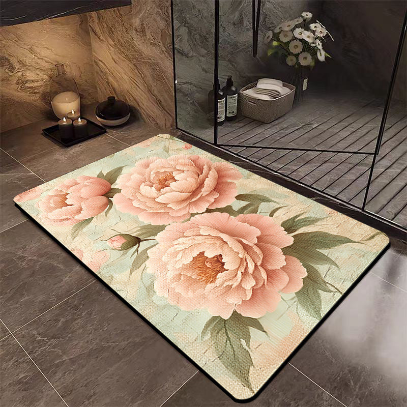 Elegant Floral Design Area Mat