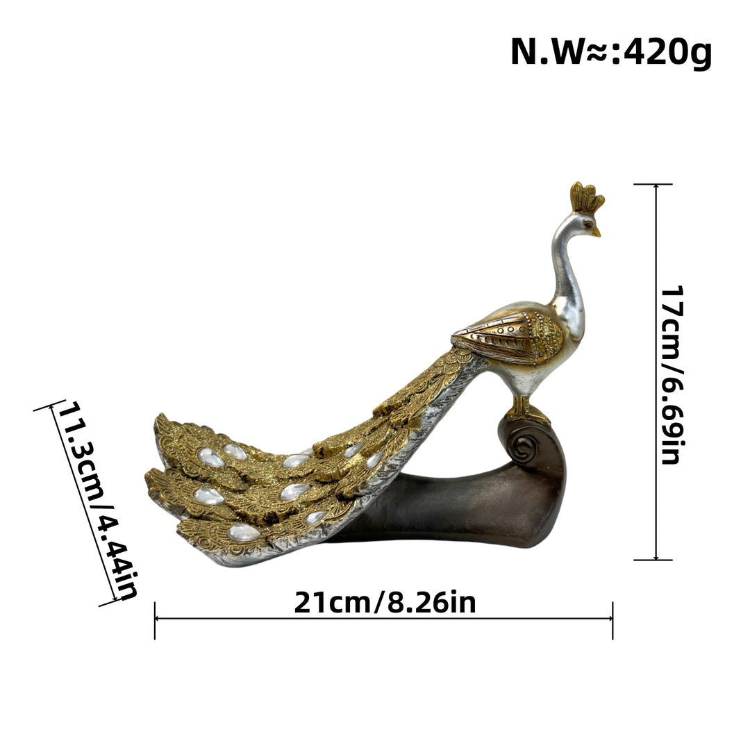 Magnificent Peacock Decor Sculpture Stornfield