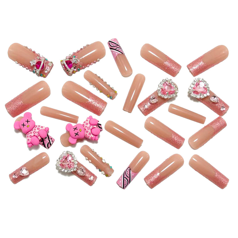 Creative artificial nails with charms and glitter Stornfield