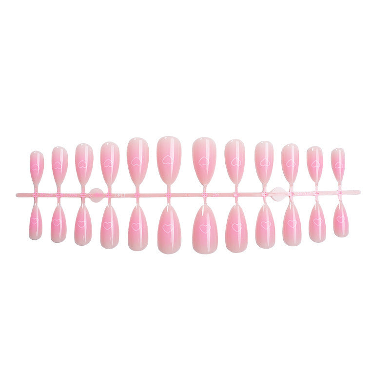 Themed Heart Design Press-On Nail Set