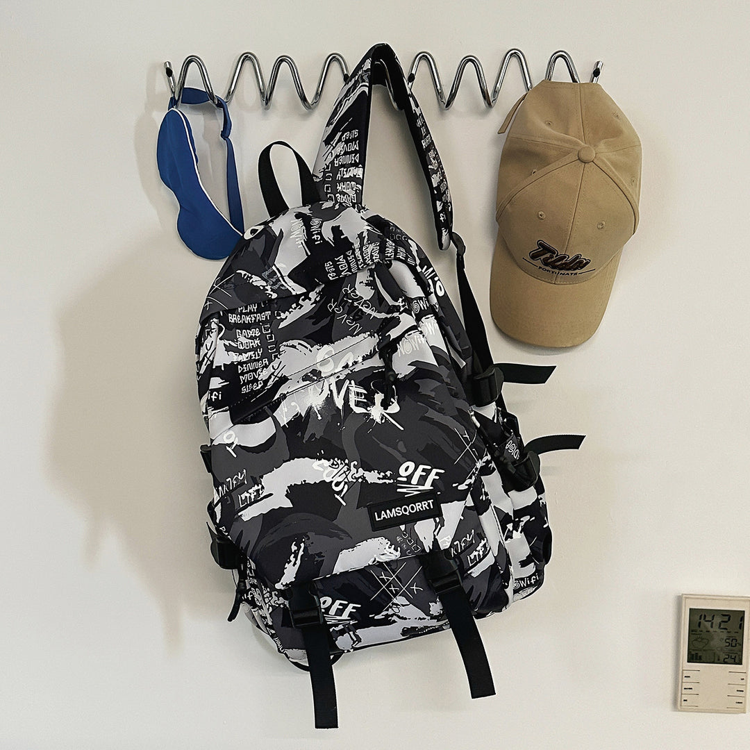 Graffiti Print Casual Backpack Stornfield