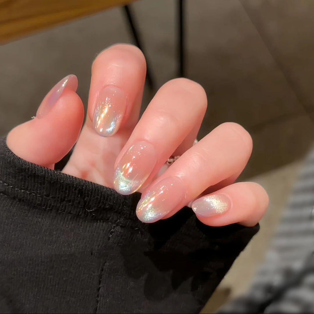 Artificial nail tips with shimmering ombre effect Stornfield