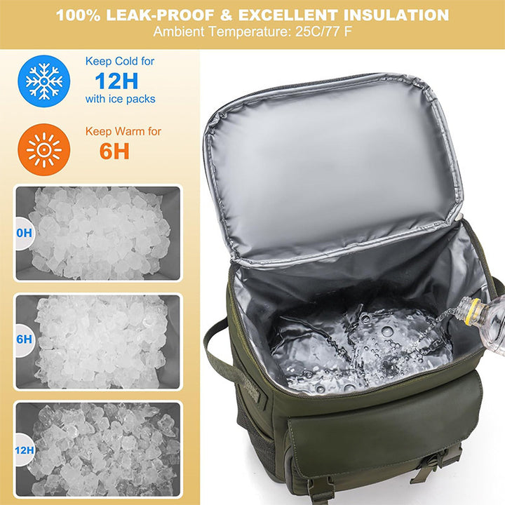 Insulated cooler backpack with side mesh pockets Stornfield