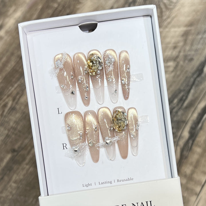 Stylish Decorative Acrylic Press-On Nails