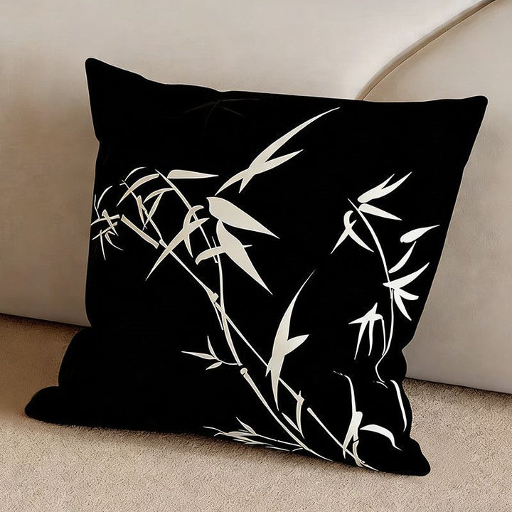 Bamboo-Patterned Decorative Throw Pillow