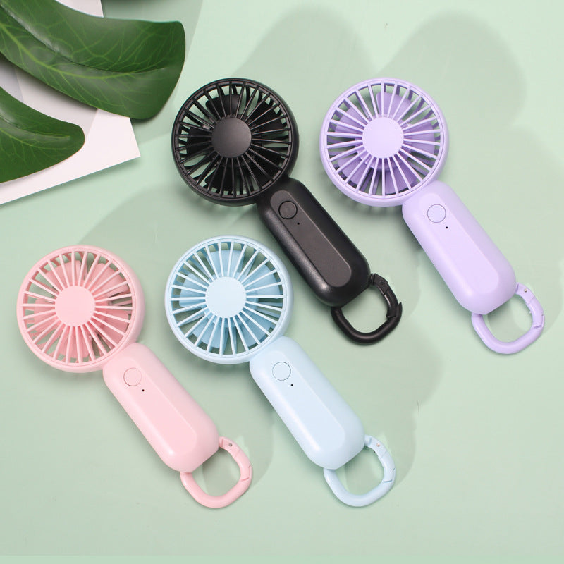Women's compact portable handheld fan with rechargeable battery and carrying strap Stornfield