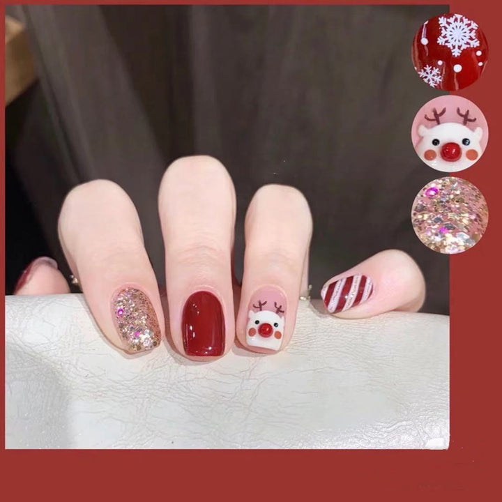 Artificial nail design with festive Christmas motif Stornfield