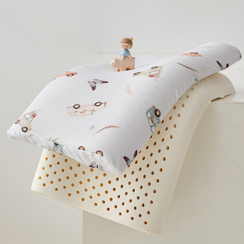 Children's sleeping pillow with hypoallergenic cover and cute vehicle motif Stornfield