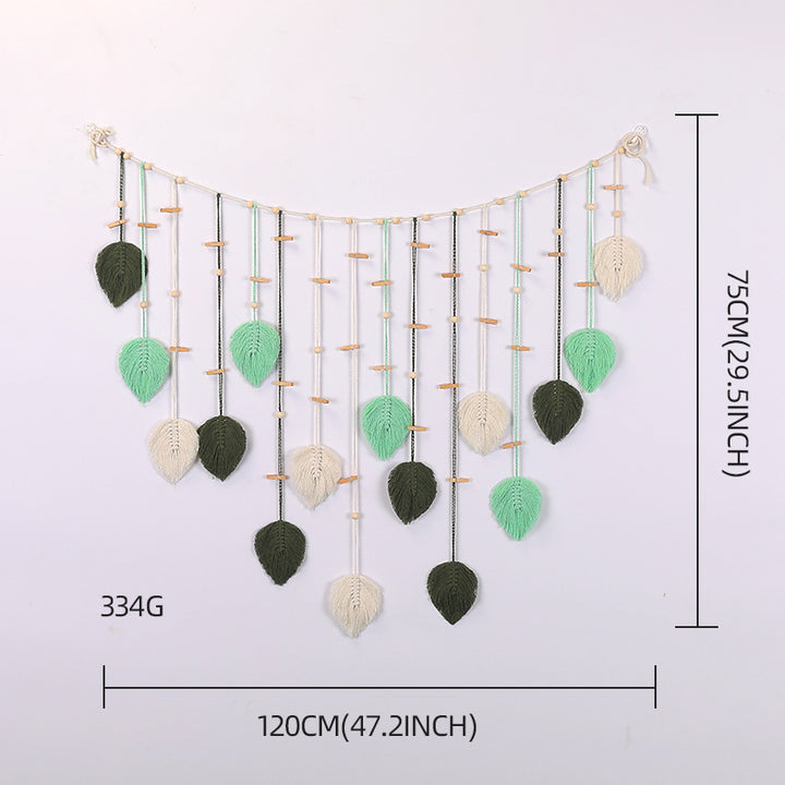 Macrame Wall Decor with Leaf Design Stornfield