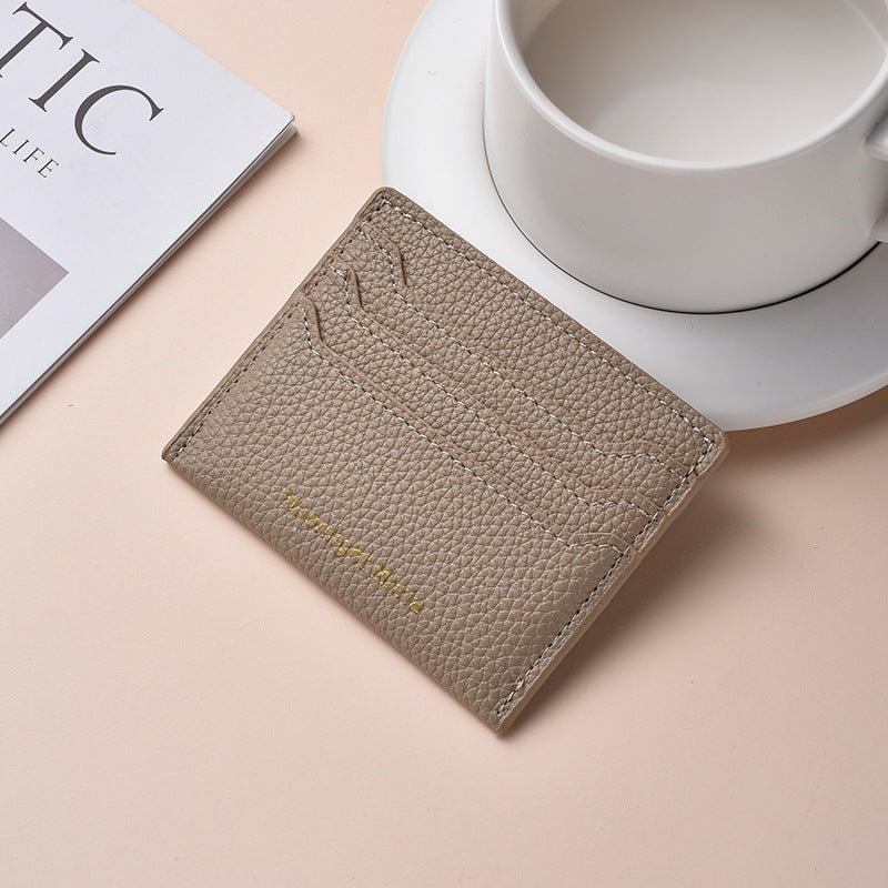 Textured Leather RFID Blocking Cardholder