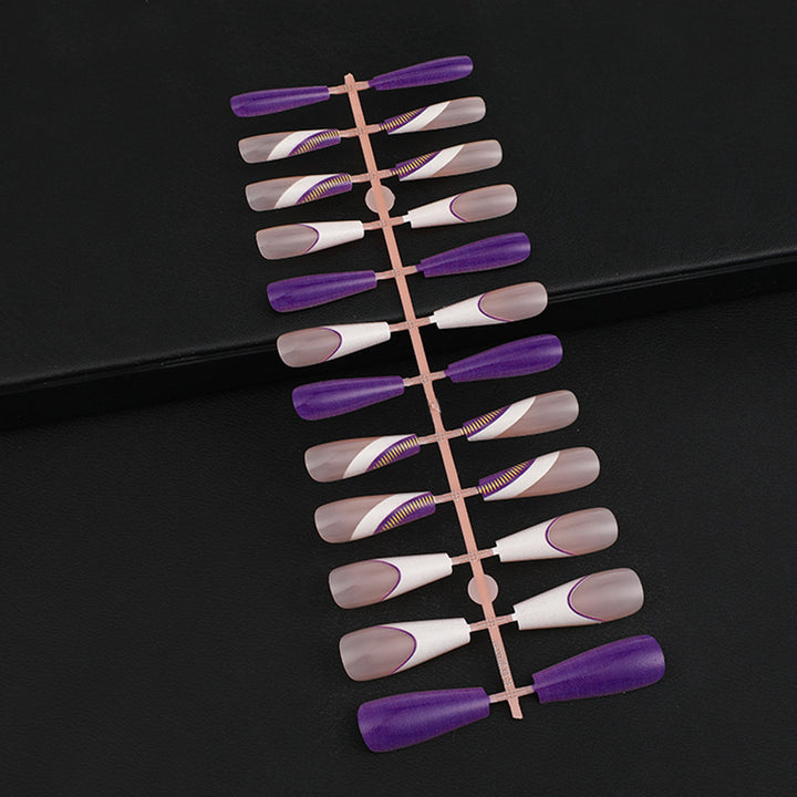 Artificial nails with stylish geometric accents Stornfield
