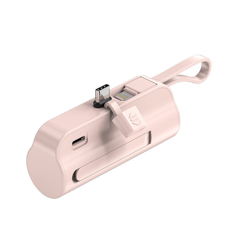 Portable charger with integrated charging cable and ergonomic design Stornfield