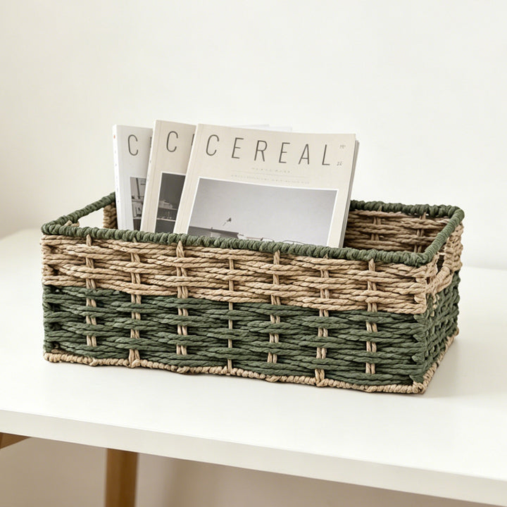 Handcrafted storage basket in natural design Stornfield