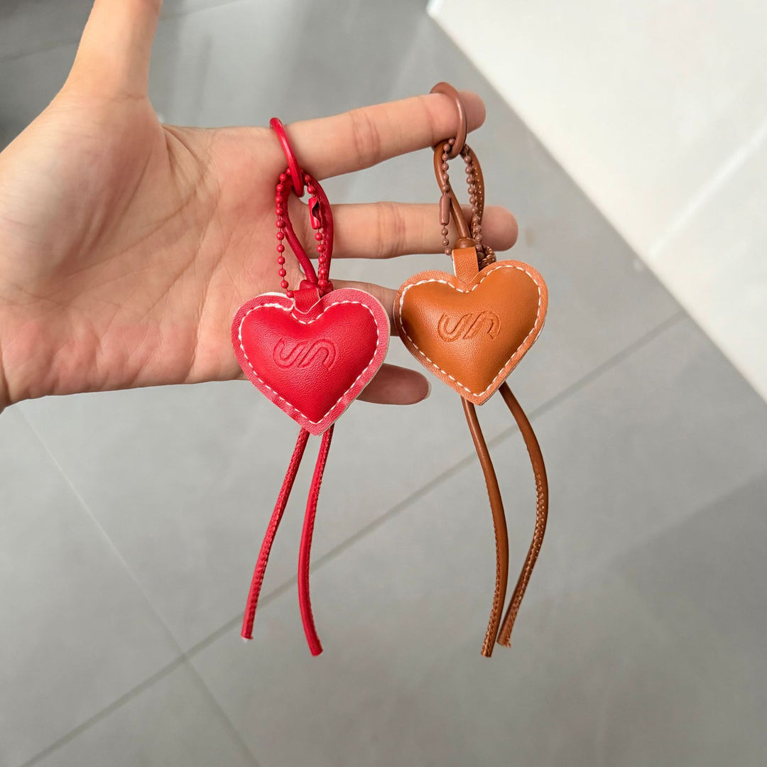 Leather Heart Charm Keychain Stornfield