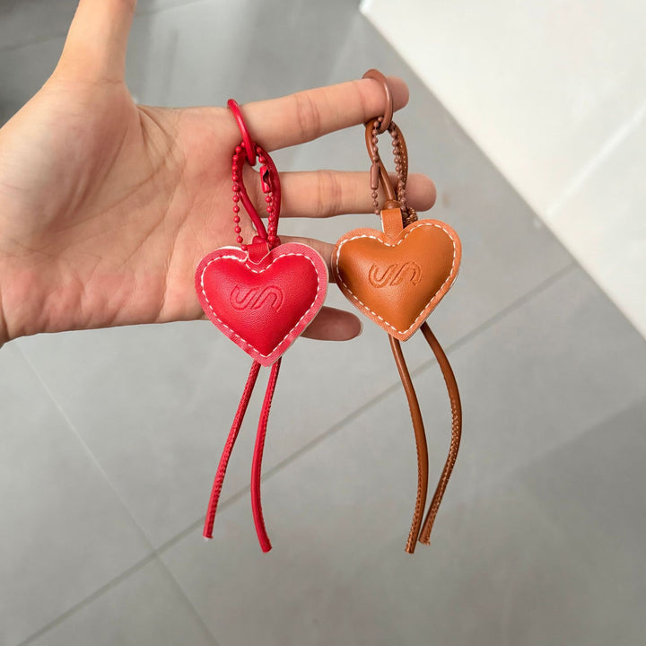 Leather Heart Charm Keychain Stornfield