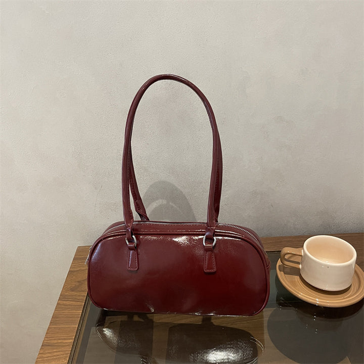 Patent Leather Handheld Satchel