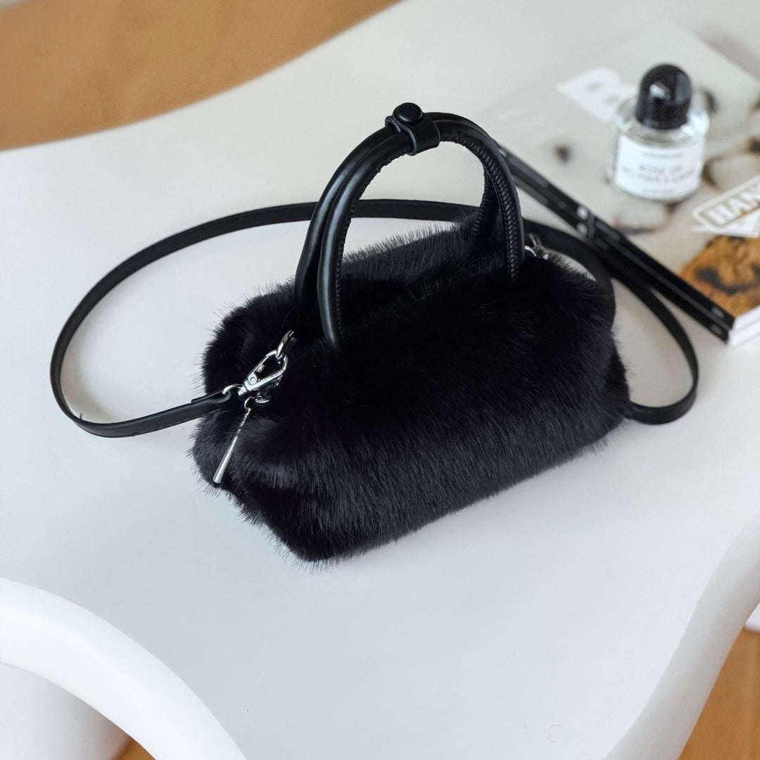 Cozy Faux Fur Handheld Purse