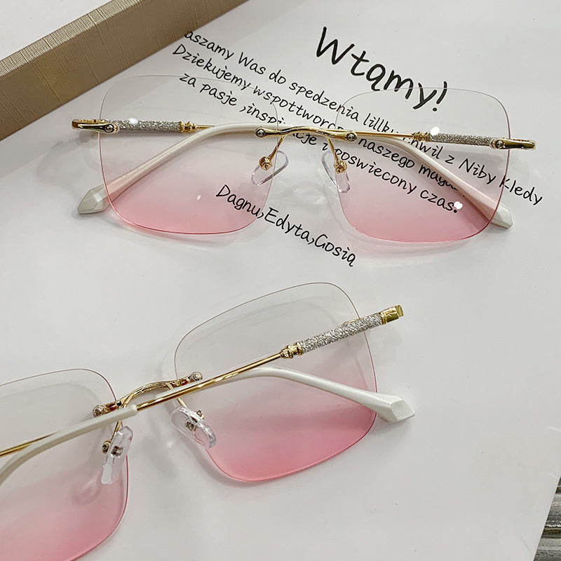 Ladies elegant square sunglasses with sparkling accents Stornfield