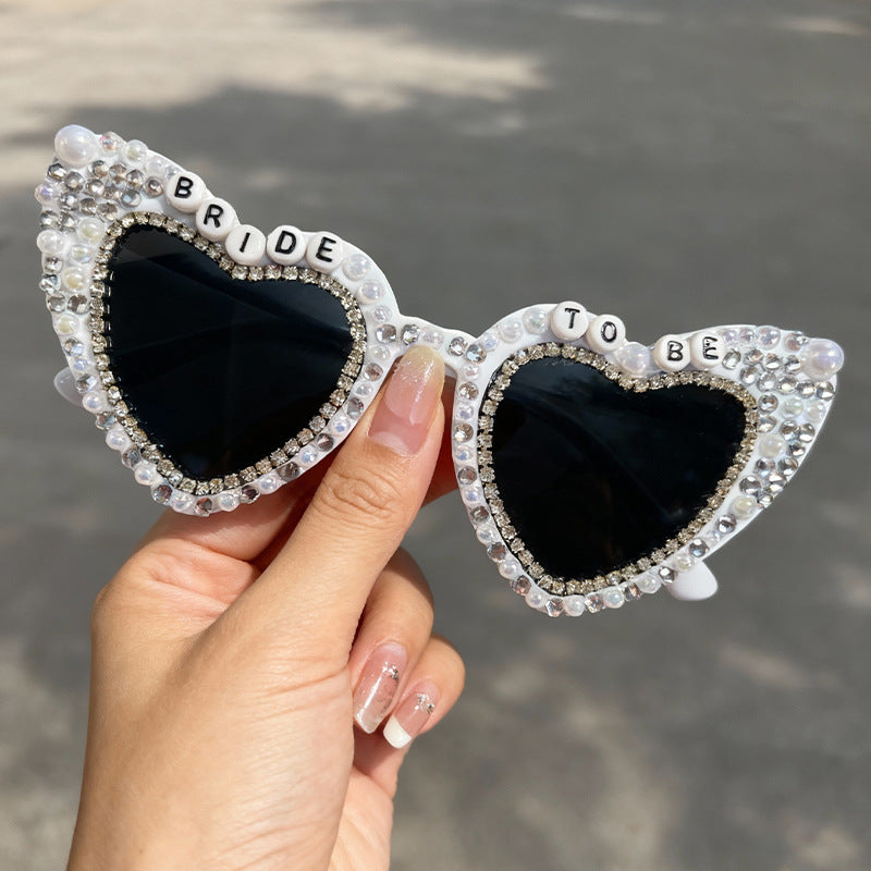 Heart-Shaped Pearl-Embellished Sunglasses Stornfield
