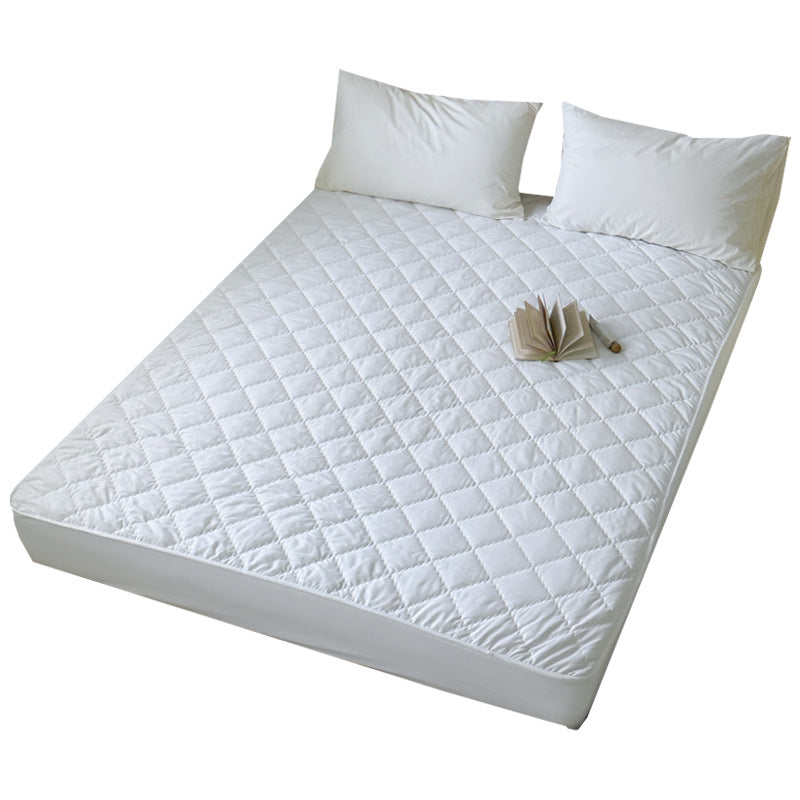 Quilted mattress topper with all-around elastic and breathable microfiber