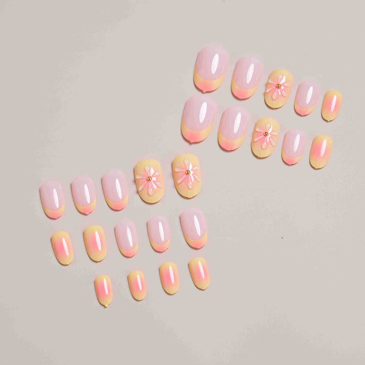 Floral Design Press-On Nails Stornfield