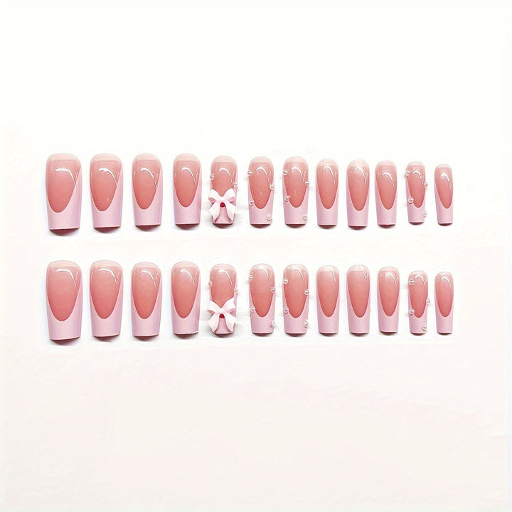 Decorative Bow Accent Press-On Nails Stornfield