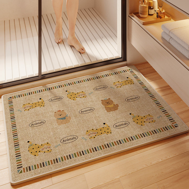 Fun-Themed Absorbent Bath Mat