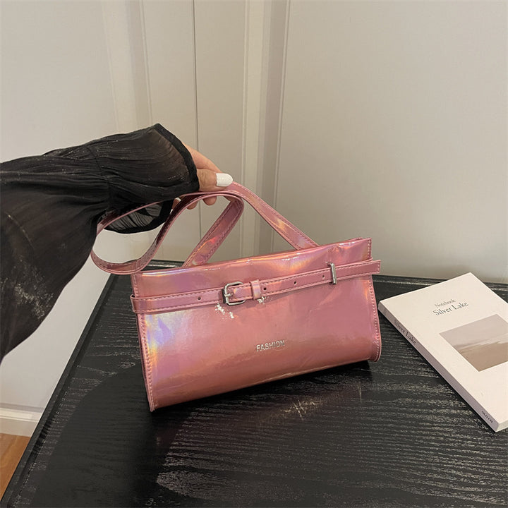 Elegant Patent Leather Handheld Clutch Bag
