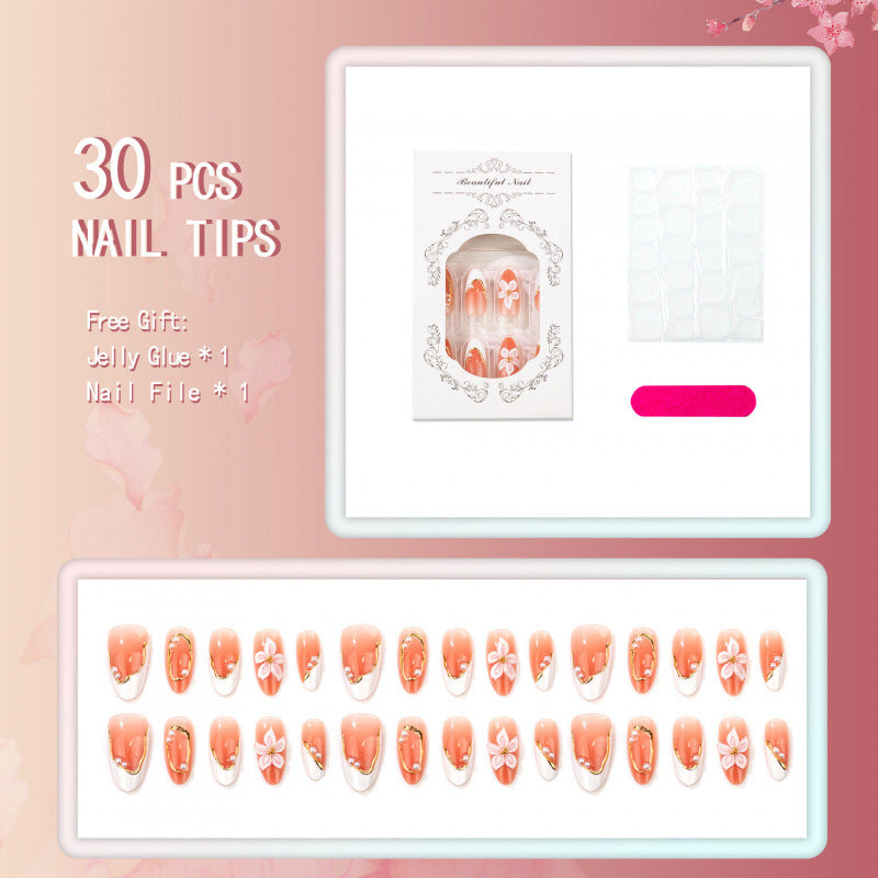 Decorative Floral Nail Extensions