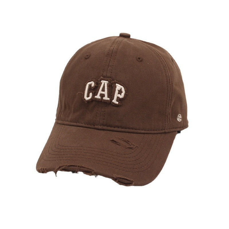 Women's Distressed Cotton Baseball Cap Stornfield