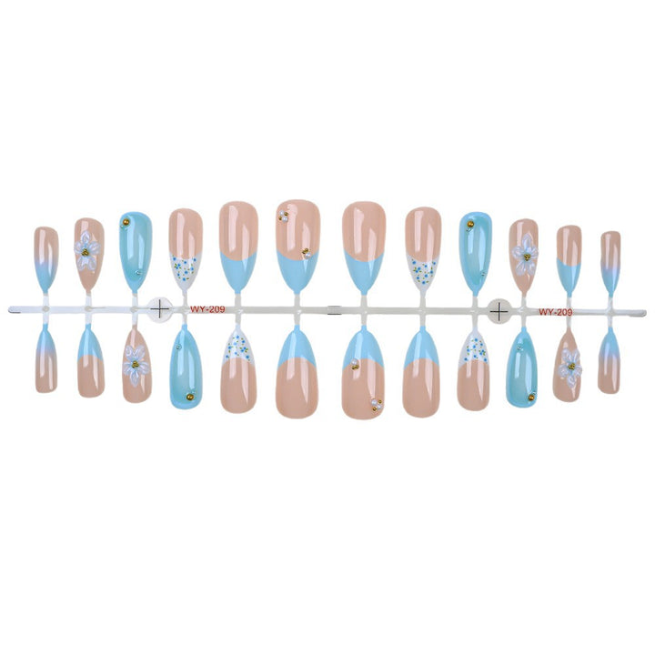 Glamorous Floral-Accent Press-On Nail Set Stornfield