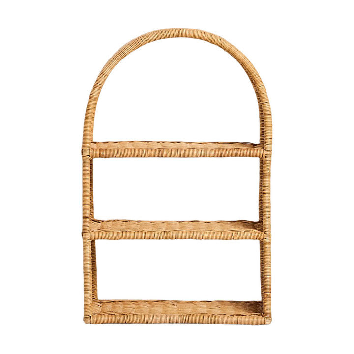 Handmade shelf made of woven rattan Stornfield
