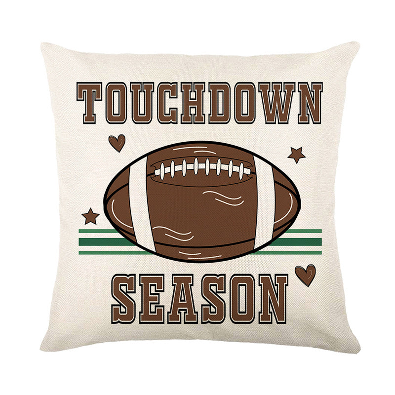 Decorative Throw Pillow Cover with American Football Field Print
