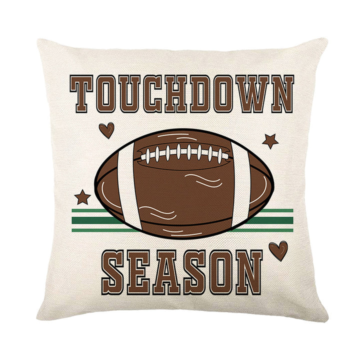Decorative Throw Pillow Cover with American Football Field Print