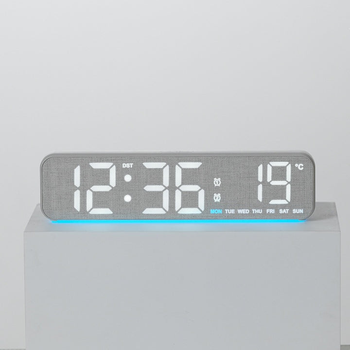 Digital Wood LED Alarm Clock with Temperature and Calendar Function Stornfield