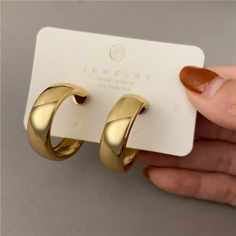 Modern Hoop Earrings with Geometric Design Stornfield