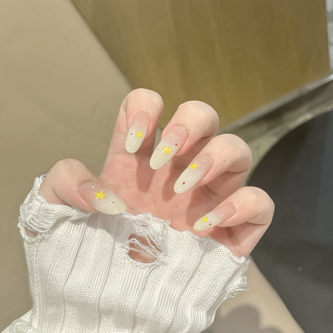 Glossy Natural Finish Press-On Nail Set