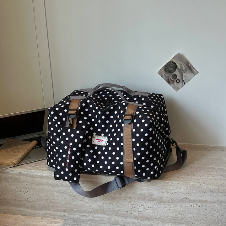 Stylish Polka Dot Gym Duffel
