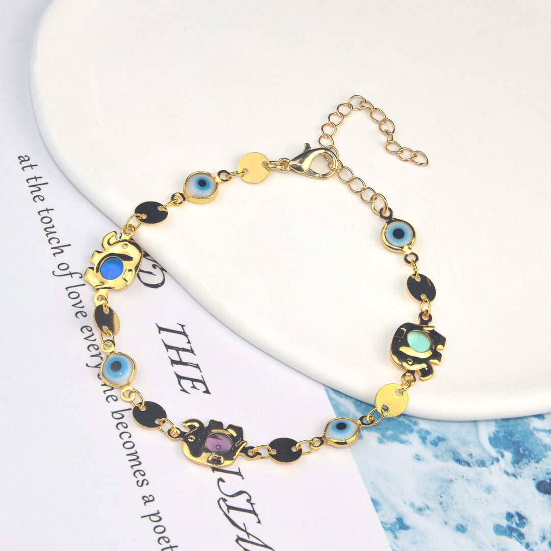 Colorful Eye Charm Statement Necklace Stornfield