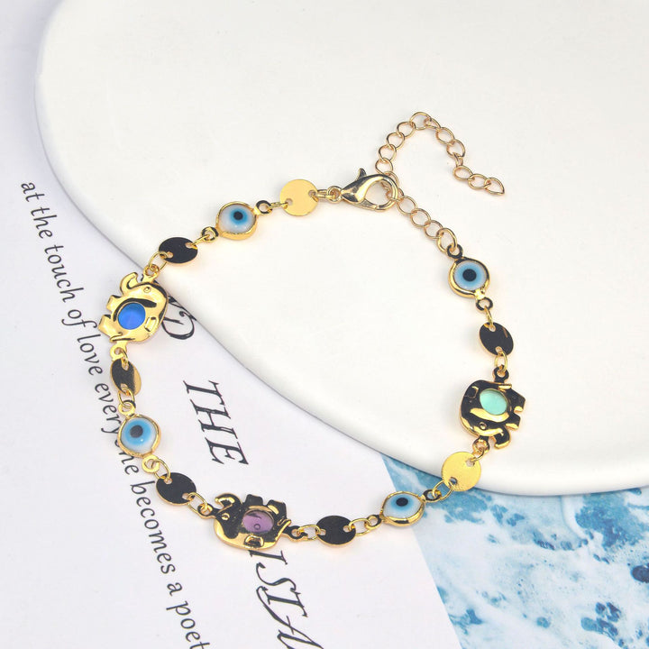 Colorful Eye Charm Statement Necklace Stornfield