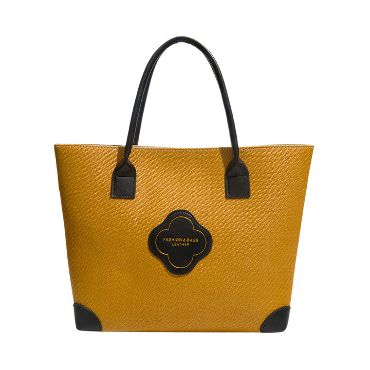 Versatile Textured Tote Handbag