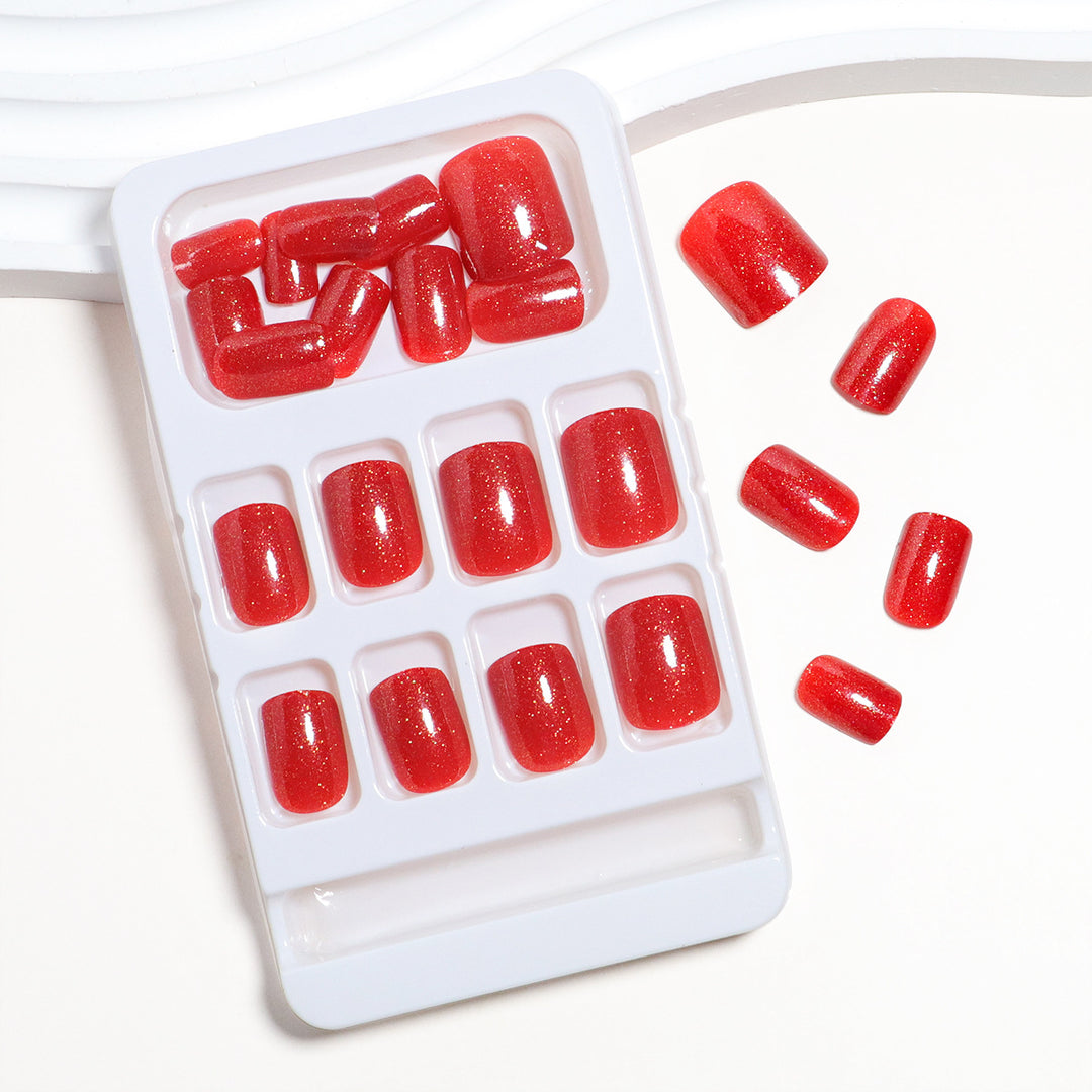Glittery Press-On Toenail Set Stornfield
